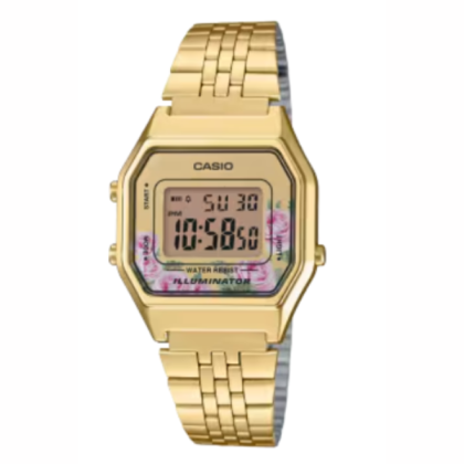 Casio Vintage LA680WGA-4C Gold Stainless Steel Band Men Watch / Women Watch